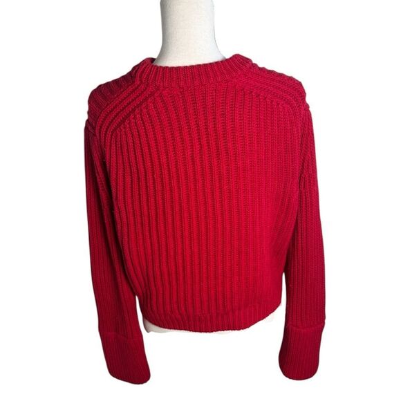 J.Crew Heritage cotton fisherman crewneck sweater in red S - Picture 4 of 7